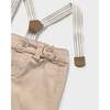 Pants Baby With Suspenders, Beige - Pants - 3