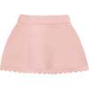 Knitted Skirt With Scalloped Hem, Pink - Skirts - 2