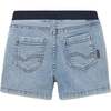 Light Denim Baby Shorts, Blue - Shorts - 2 - thumbnail