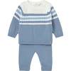Knitted Baby Outfit, Light Blue - Mixed Apparel Set - 1 - thumbnail