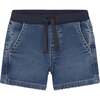 Denim Baby Shorts, Blue - Shorts - 1 - thumbnail