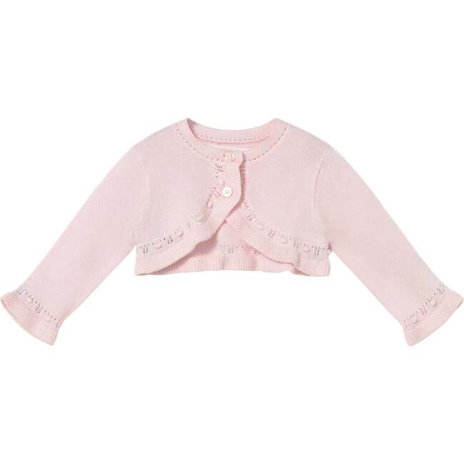 Knitted Baby Cardigan, Light Pink