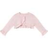 Knitted Baby Cardigan, Light Pink - Cardigans - 1 - thumbnail
