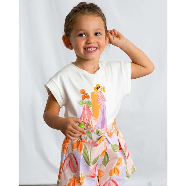 Doll Print T-Shirt, White - T-Shirts - 4