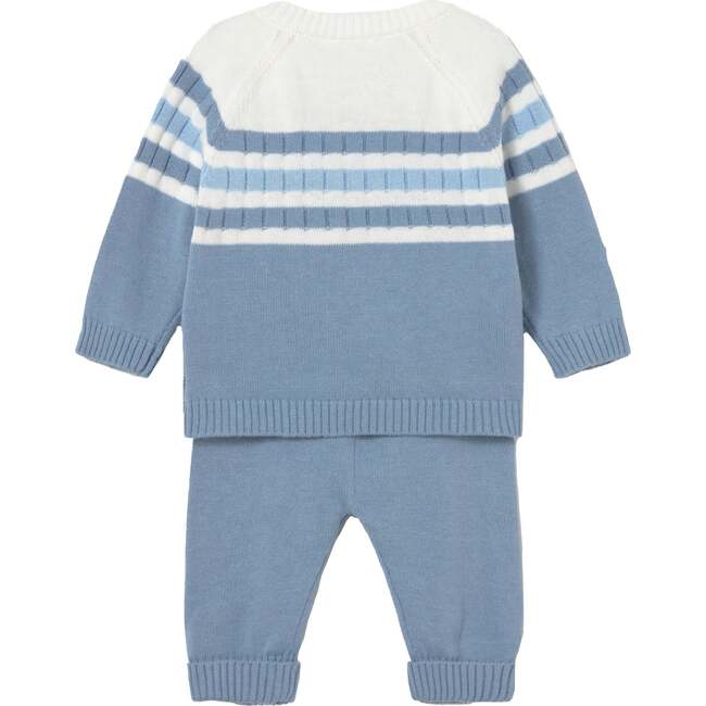 Knitted Baby Outfit, Light Blue