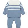 Knitted Baby Outfit, Light Blue - Mixed Apparel Set - 2 - thumbnail