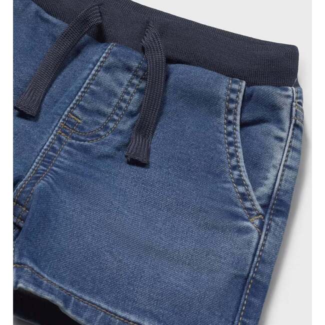 Denim Baby Shorts, Blue - Shorts - 3
