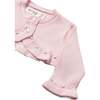 Knitted Baby Cardigan, Light Pink - Cardigans - 3