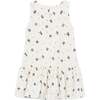 Bow-Pattern Drop-Waist Dress, White - Dresses - 2