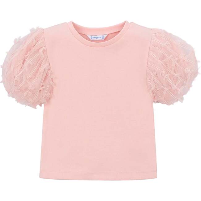 Baby Top With Puff Sleeves, Pink