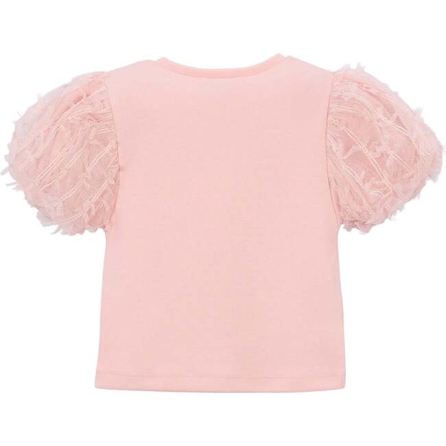 Baby Top With Puff Sleeves, Pink