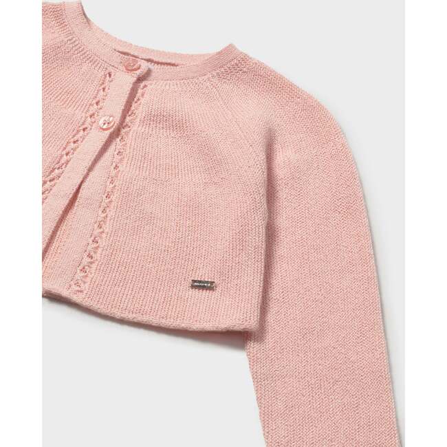 Baby Tricot Cardigan, Light Pink - Cardigans - 3