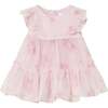 Baby Dress With Floral Overlay, Pink - Dresses - 1 - thumbnail