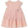 Baby Dress With Glitter Bow, Pink - Dresses - 1 - thumbnail