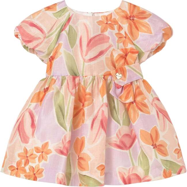 Baby Dress With Floral Print, Lavender