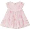 Baby Dress With Floral Overlay, Pink - Dresses - 2 - thumbnail
