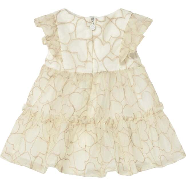 Baby Dress With Heart Motif, Beige
