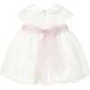 Baby Dress With Embroidered Skirt, White - Dresses - 2