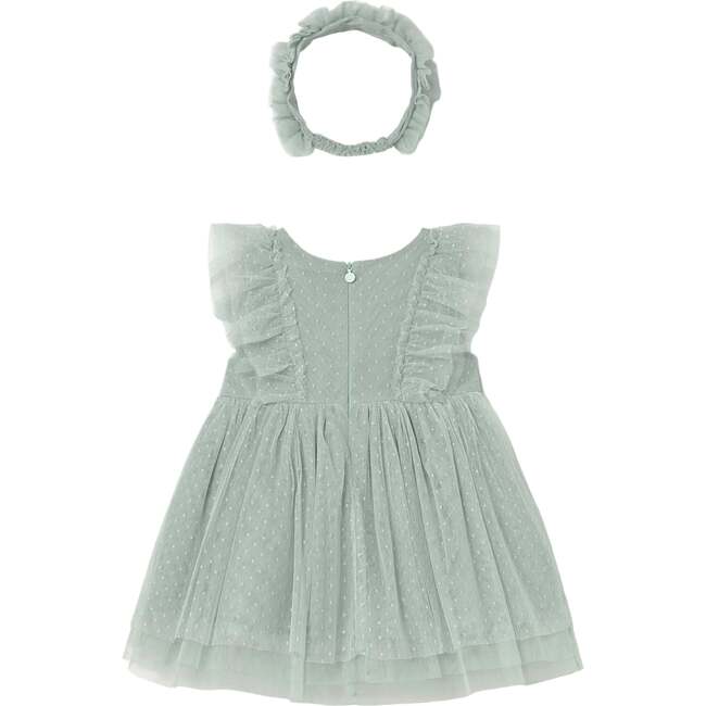 Baby Dress With Matching Headband, Green