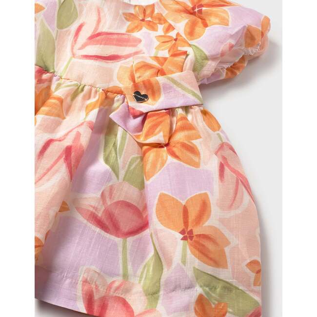 Baby Dress With Floral Print, Lavender - Dresses - 3