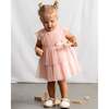 Baby Dress With Glitter Bow, Pink - Dresses - 6