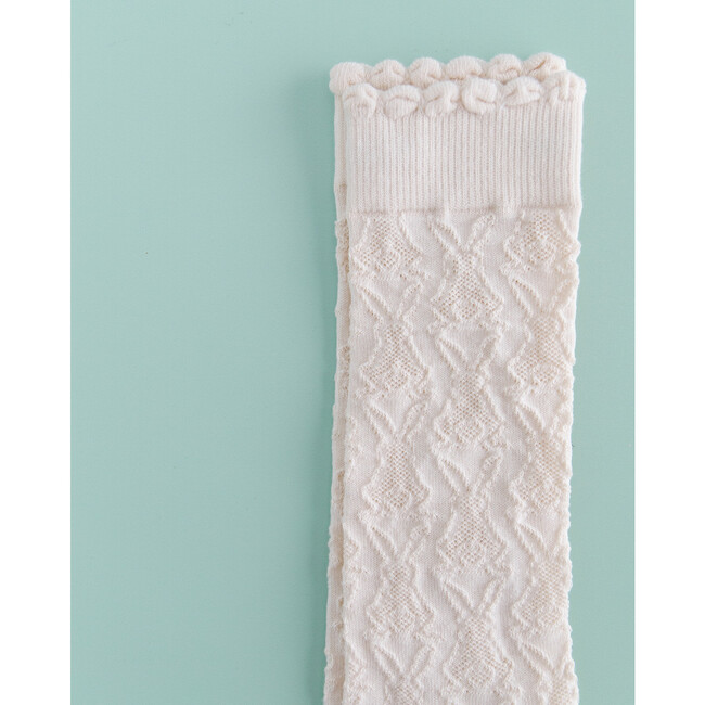 Hoppy Feet Knee High Socks, Cream - Socks - 5