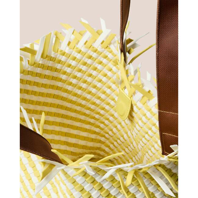 Women's Havana Medium Handwoven Tote Striped, Soleil - OS - Bags - 3