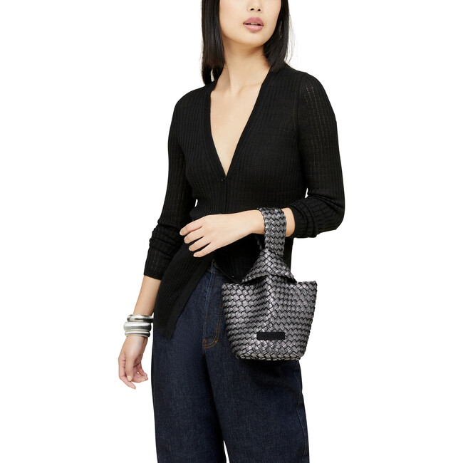 Women's Kyoto Handwoven Clutch Metallic, Titanium - OS - Bags - 3