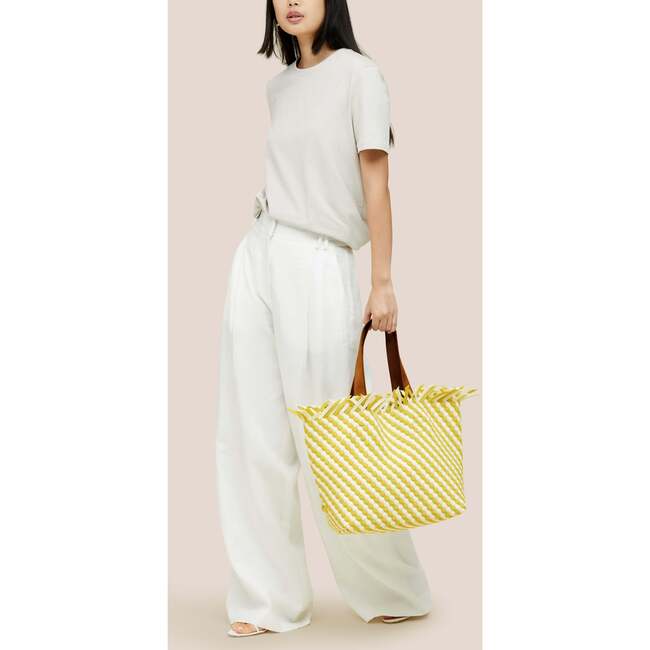 Women's Havana Medium Handwoven Tote Striped, Soleil - OS - Bags - 6