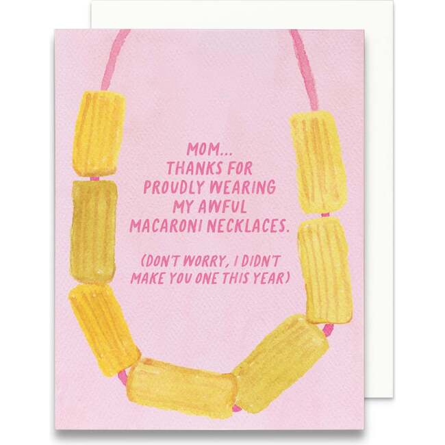 Macaroni Necklace Mother's Day Greeting Card