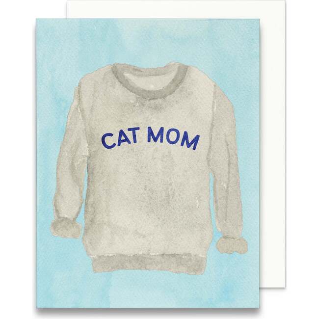 Cat Mom Sweatshirt Greeting Card