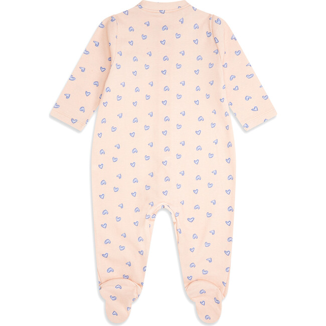 Love Heart Sleepsuit, Pink - Rompers - 2