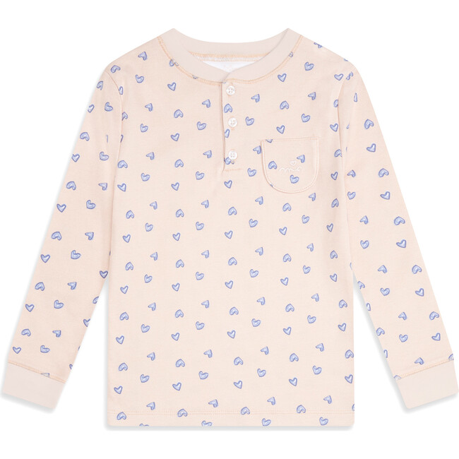 Love Heart Pyjamas, Pink - Pajamas - 4