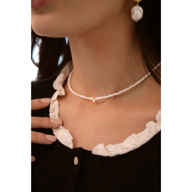 Claire Necklace, White - Necklaces - 3