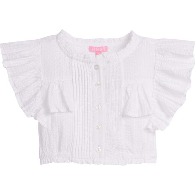 Annie Top, White Seersucker