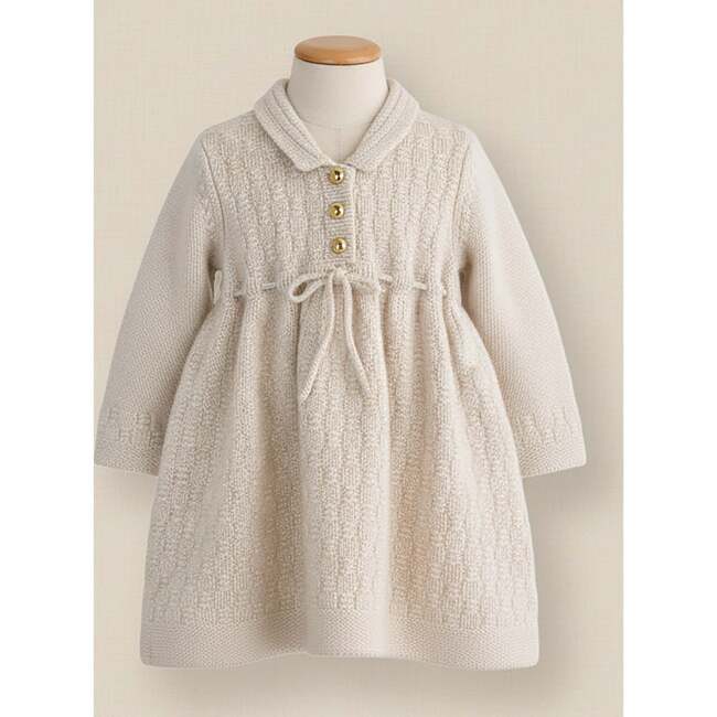 The Aspen Cashmere Baby Dress, Cream