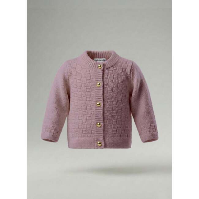 The Aspen Cashmere Baby Cardigan, Rose