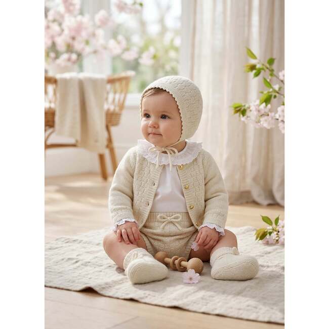 The Aspen Cashmere Baby Cardigan, Cream