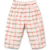 Window Pane Print Woven Pants, Pink and Olive - Pants - 1 - thumbnail