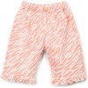 Woven Animal Print Pants, Peach - Pants - 1 - thumbnail