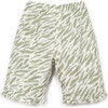 Woven Animal Print Pants, Olive - Pants - 2