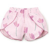 Tulip Print Woven Shorts, Lilac - Shorts - 1 - thumbnail