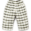 Window Pane Print Woven Pants, Olive - Pants - 2