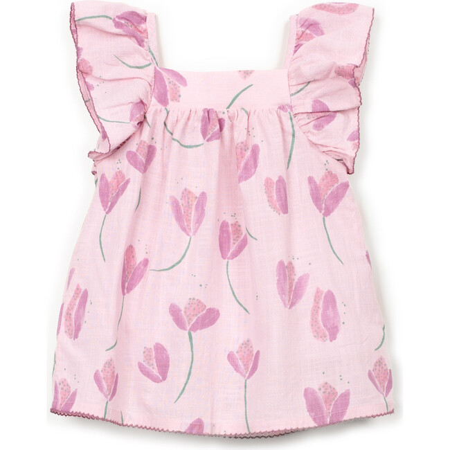 Tulip Print Woven Dress, Lilac