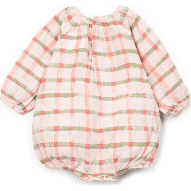 Window Pane Woven Bubble, Ivory and Bubblegum