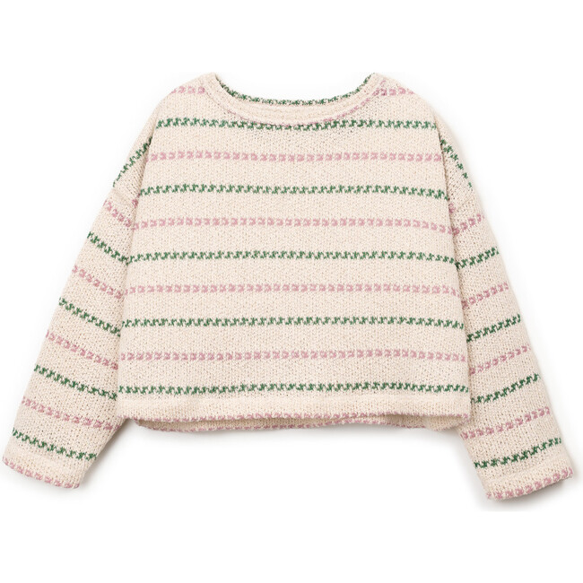 Textured Striped Sweater, Multicolor