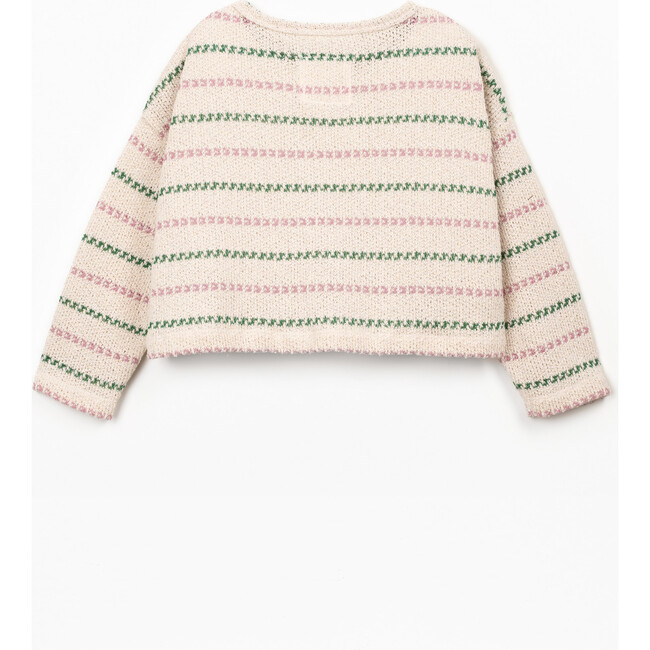 Textured Striped Sweater, Multicolor