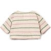 Textured Striped Quarter Sleeve Sweater, Multicolor - Sweaters - 2 - thumbnail