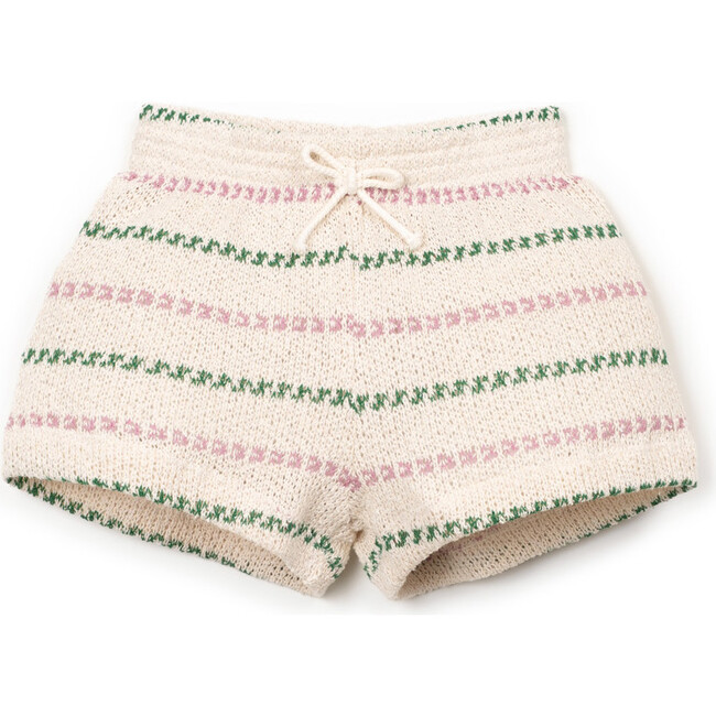 Textured Striped Shorts, Multicolor