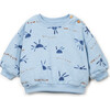 Sun Print Jersey Sweatshirt, Blue - Sweaters - 1 - thumbnail